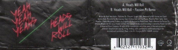 Yeah Yeah Yeahs - Heads Will Roll